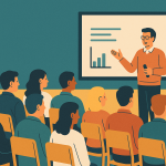 People learning in a conference setting